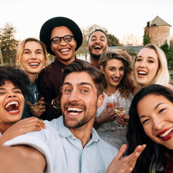 Friends Making A Selfie Together