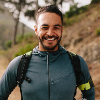 smiling spanish handsome man